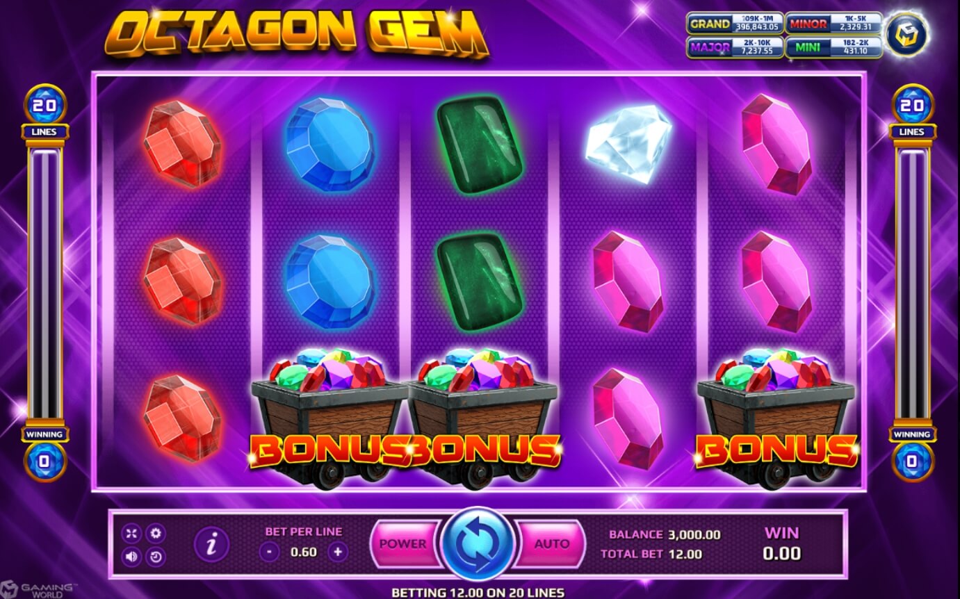SLOT1234สัญลักษณ์ของเกม Octagon Gem Slot Games​