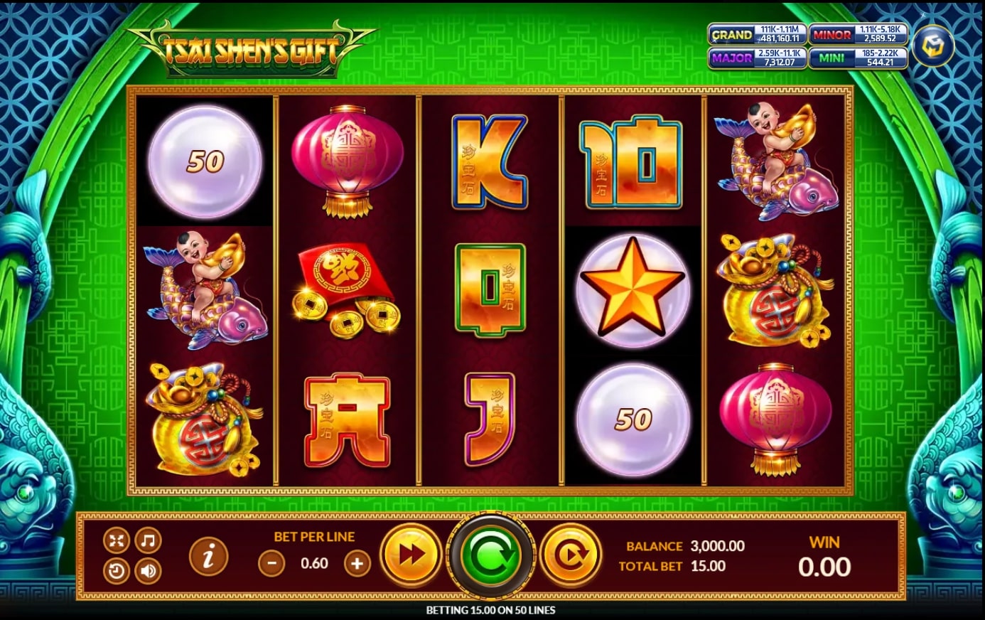 XO เว็บตรงไม่ผ่านเอเย่นต์สัญลักษณ์ของเกม Tsai Shen's Gift Slot Games