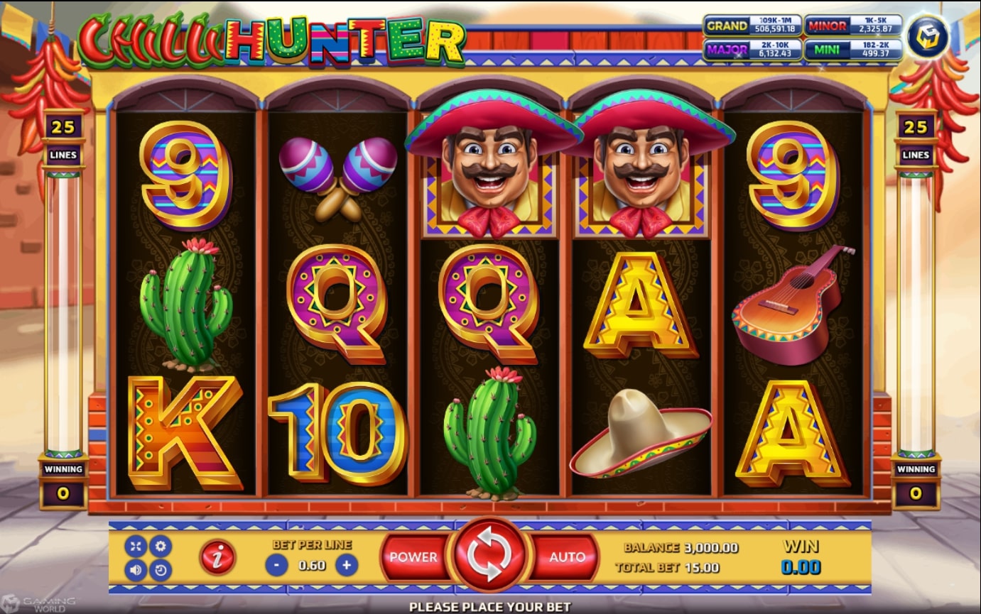 ทางเข้าSLOTXO สัญลักษณ์ของเกม Chilli Hunter Slot Games