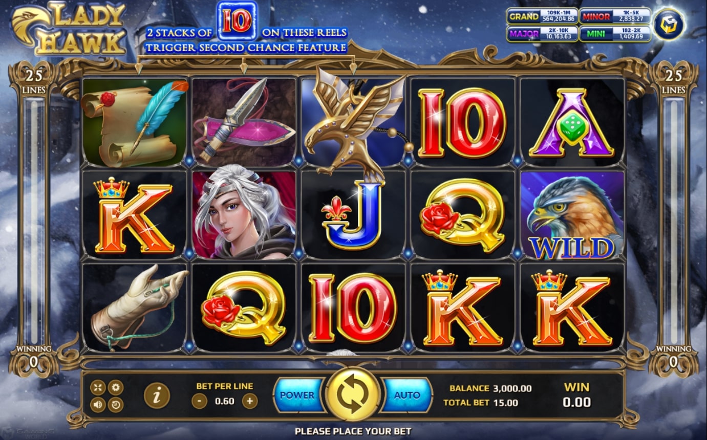 SLOTXO THAIสัญลักษณ์ของเกม Lady Hawk Slot Games