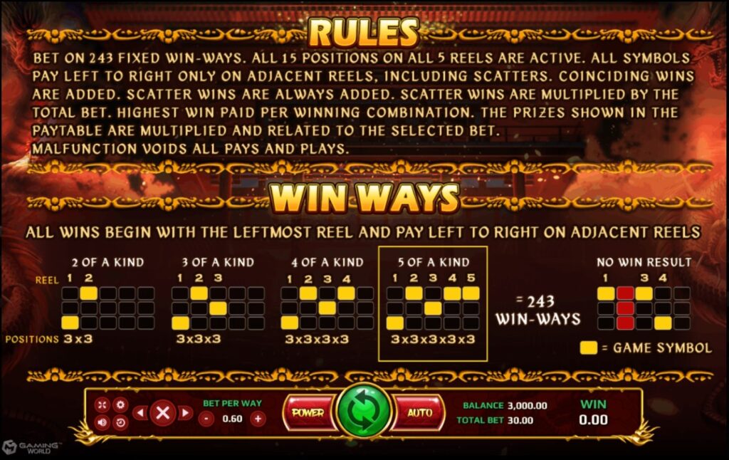 XOSLOT รีวิวเกมสล็อต Four Dragons Lines