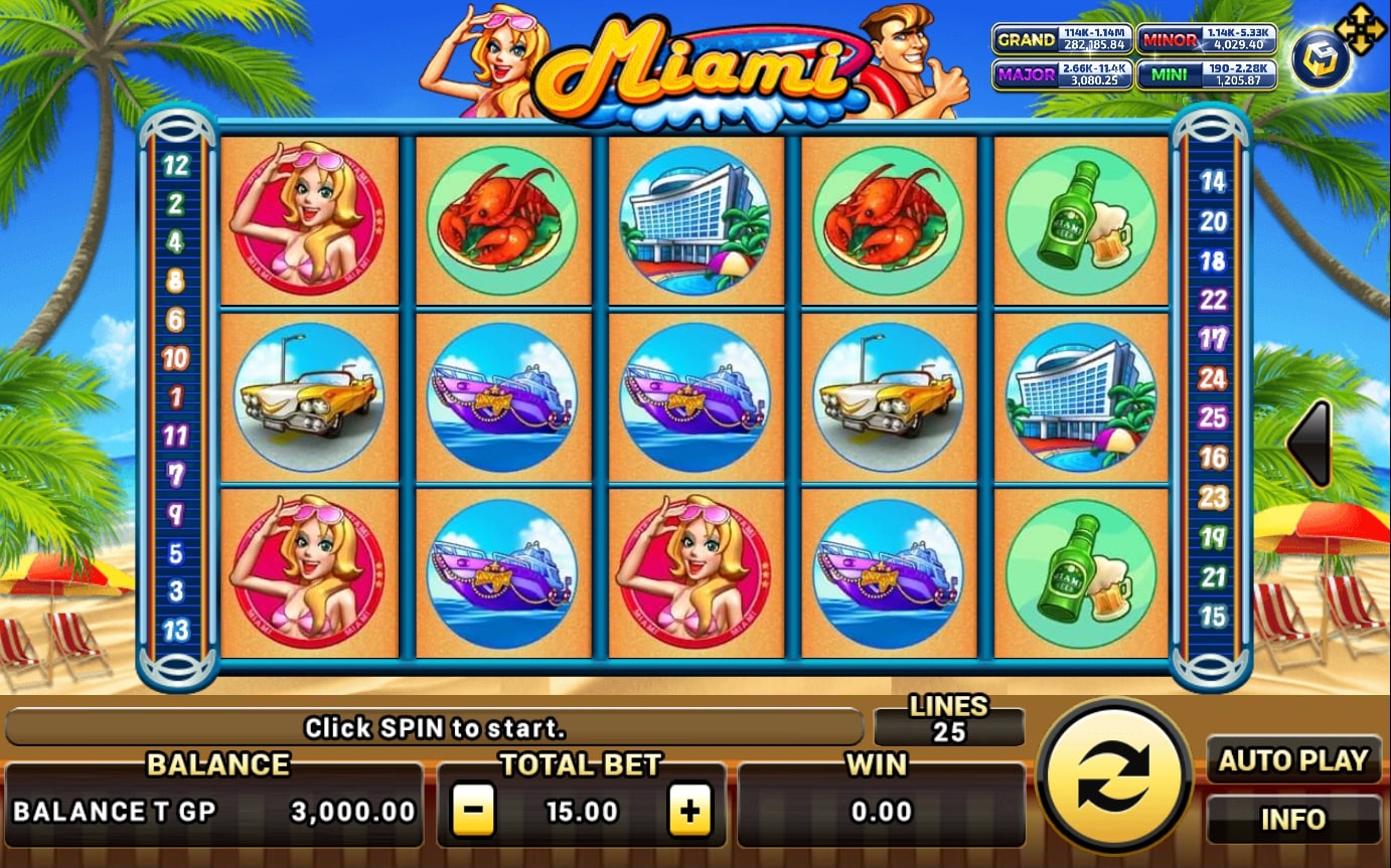 สมัคร สล็อต xo สัญลักษณ์ของเกม Miami Slot Games