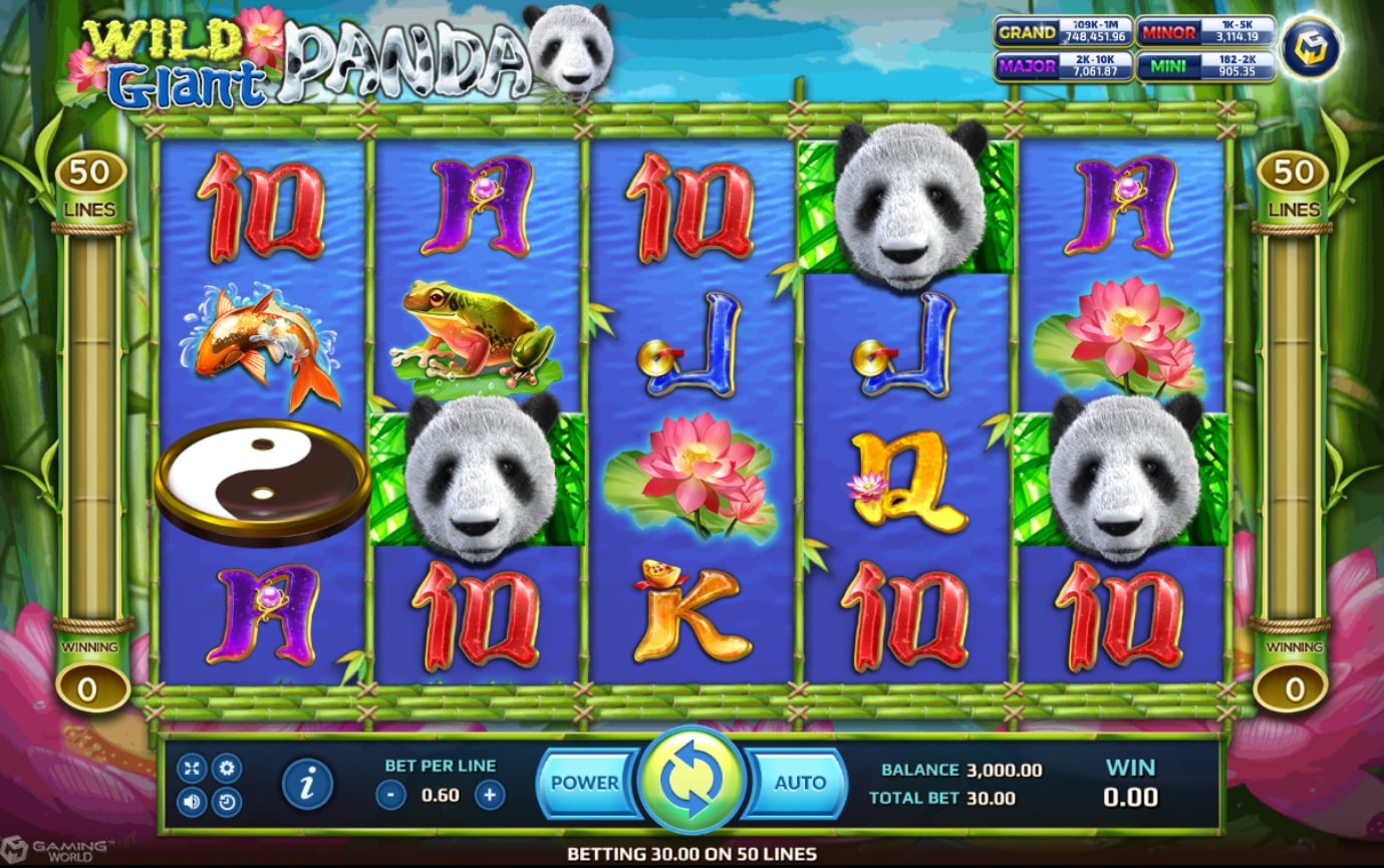 XO SLOT สัญลักษณ์ของเกม Wild Giant Panda Slot Games