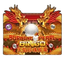 เอฟเฟกต์ชนะ Burning Pearl Bingo พร้อมแสงไฟและเหรียญกระจาย