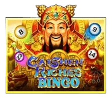 เอฟเฟกต์ชนะ Caishen Riches Bingo พร้อมทองคำและแสงสว่าง