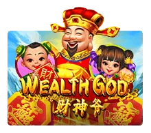 หน้าจอเกมธีมจีนสีแดงทองและสัญลักษณ์ความมั่งคั่ง