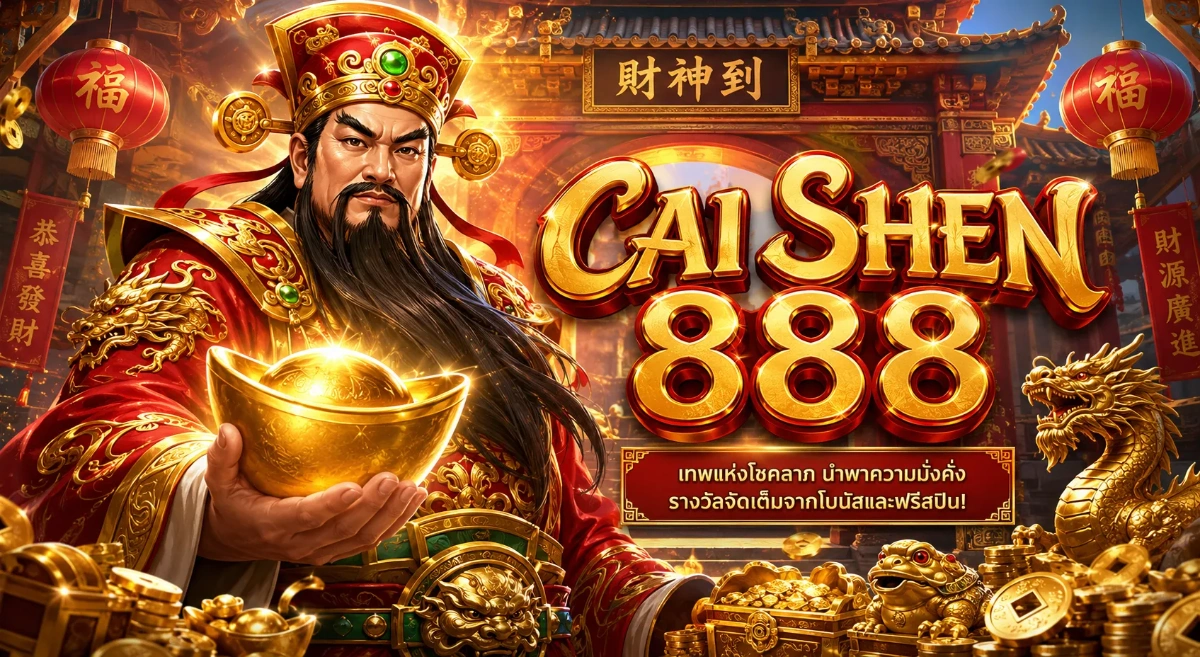 CAI SHEN 888 สล็อตจีนมงคล จาก SPADEGAMING พร้อมฟรีสปินและโบนัสเงินทอง