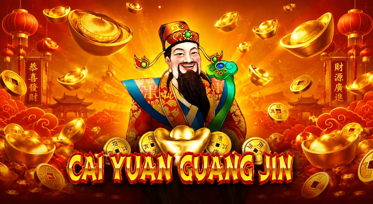 CAI YUAN GUANG JIN สล็อตจีน 9 เพย์ไลน์พร้อม Wild ตัวคูณ