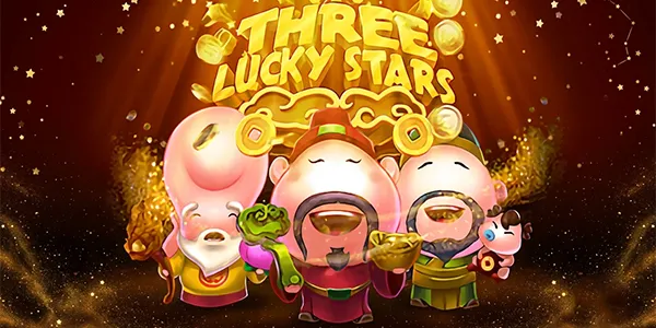 THREE LUCKY STARS ธีมดาวมงคล เหรียญทอง และสัญลักษณ์แห่งความมั่งคั่ง