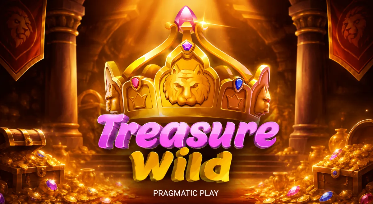 ภาพปก Treasure Wild สล็อต Pragmatic Play ธีมห้องสมบัติและเหรียญทอง