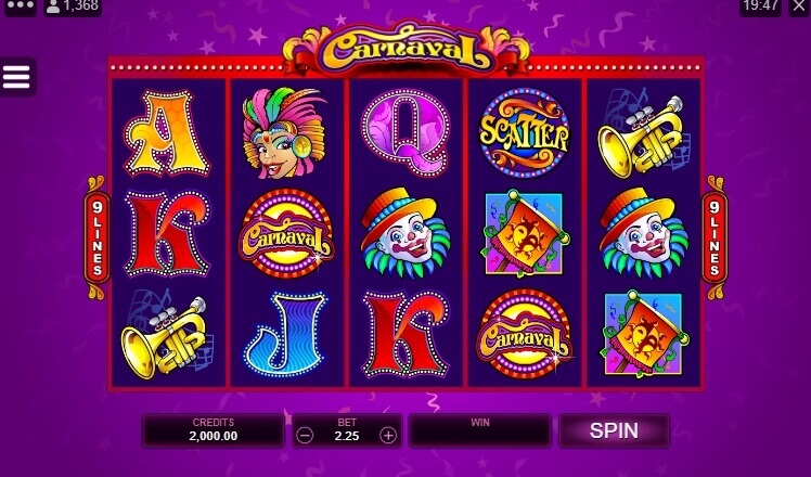 Carnaval Microgaming slotxo247 ทดลองเล่นสล็อต