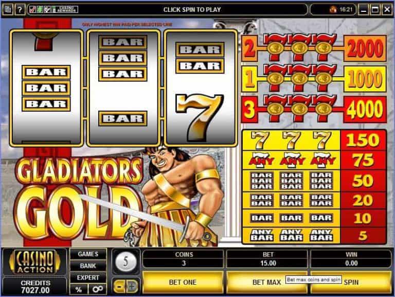 ภาพเกม Gladiators Gold จากบทความต้นฉบับ