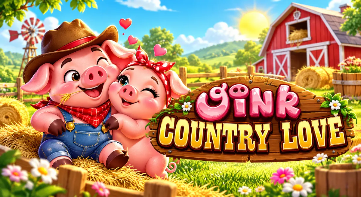 Oink Country Love สล็อตธีมฟาร์มกับ Wild และ Free Spins