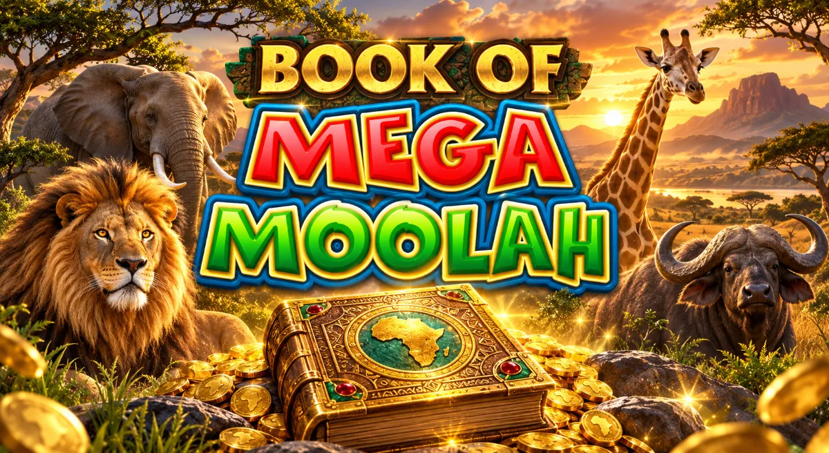 รีวิวเกมสล็อต Book Of Mega Moolah ธีมซาฟารีจาก Microgaming