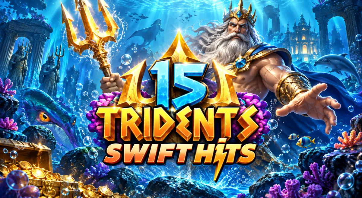 เกม 15 Tridents วงล้อคู่ธีมโพไซดอนใต้ทะเล