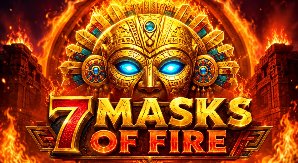 ภาพปกเกมสล็อต 9 Masks Of Fire หน้ากากทองท่ามกลางเปลวไฟ