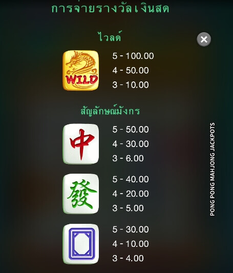 Pong Pong Mahjong Jackpots Microgaming slotxo247 ฝาก ถอน