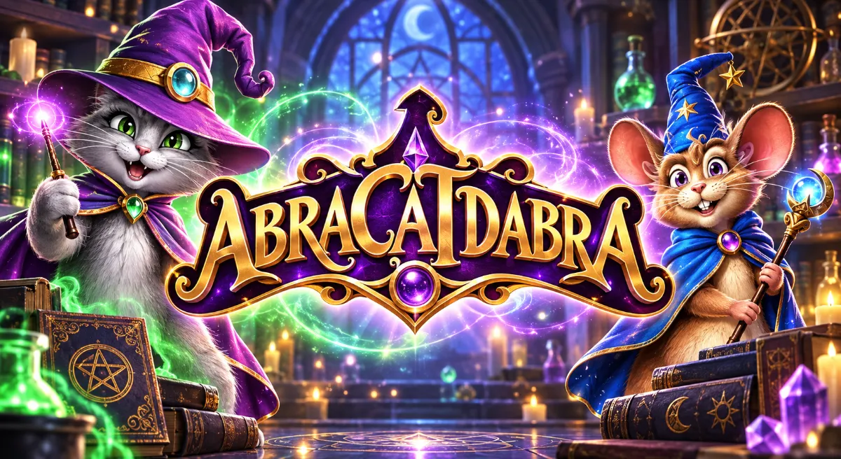รีวิวเกมสล็อต AbraCatDabra Microgaming ธีมแมวจอมเวทพร้อม Feature Wheel และ Free Spins