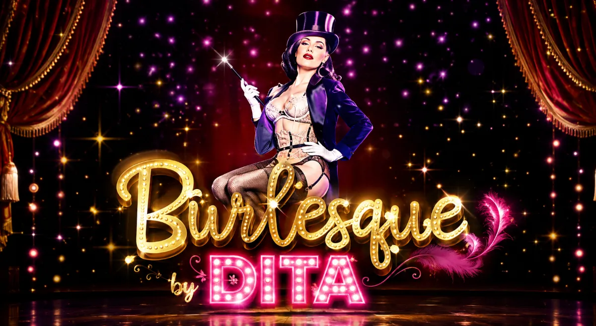 Burlesque by Dita สล็อต Microgaming ธีมการแสดงเบอร์เลสก์ พร้อม Wild และ Free Spins