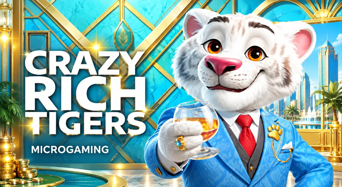 Crazy Rich Tigers สล็อตเสือเศรษฐีจาก Microgaming พร้อมตารางเกม 6 รีล 7 แถว