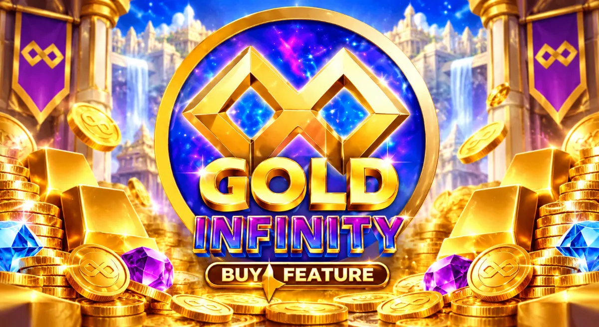 Gold Infinity สล็อตออนไลน์ Microgaming พร้อมวงล้อและฟีเจอร์โบนัส
