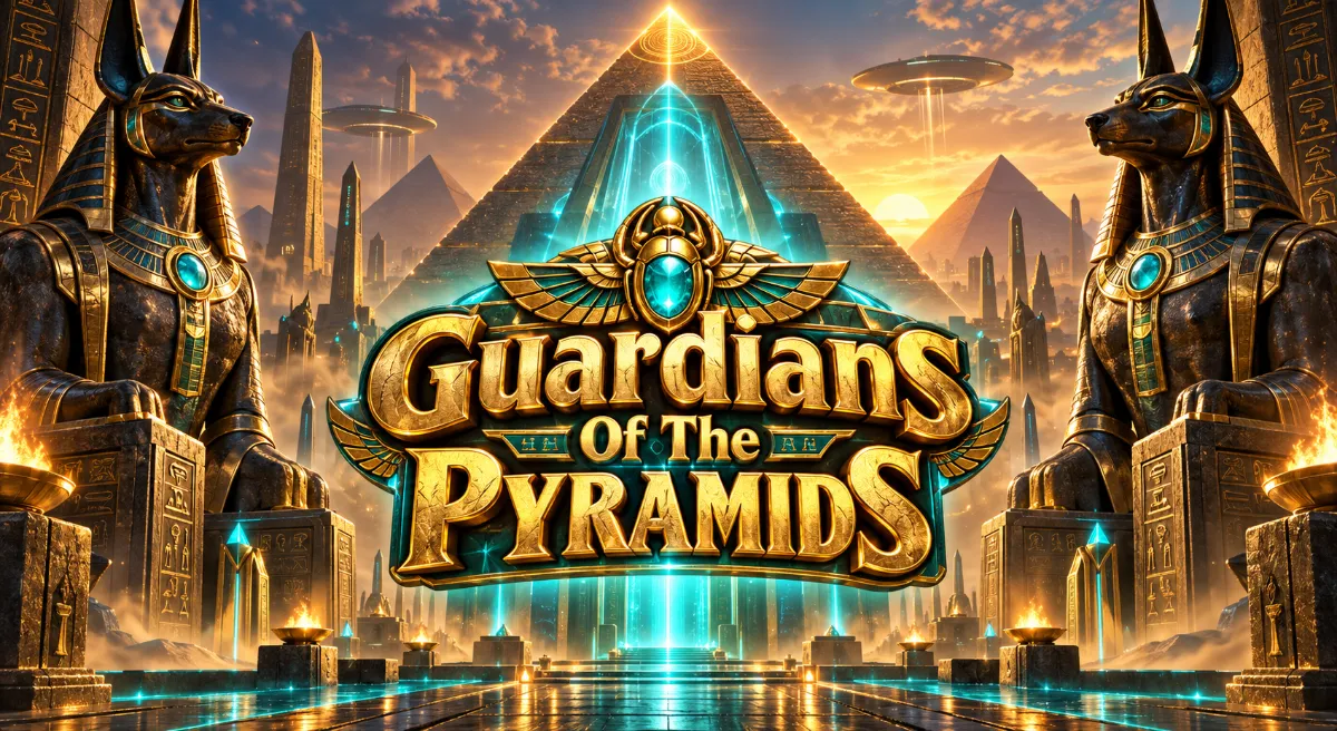 ภาพปกเกม Guardians Of The Pyramids กับผู้พิทักษ์และปิรามิดเรืองแสง