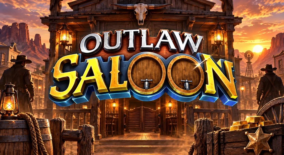 ภาพปกเกมสล็อต Outlaw Saloon ธีมเมืองคาวบอยตะวันตก