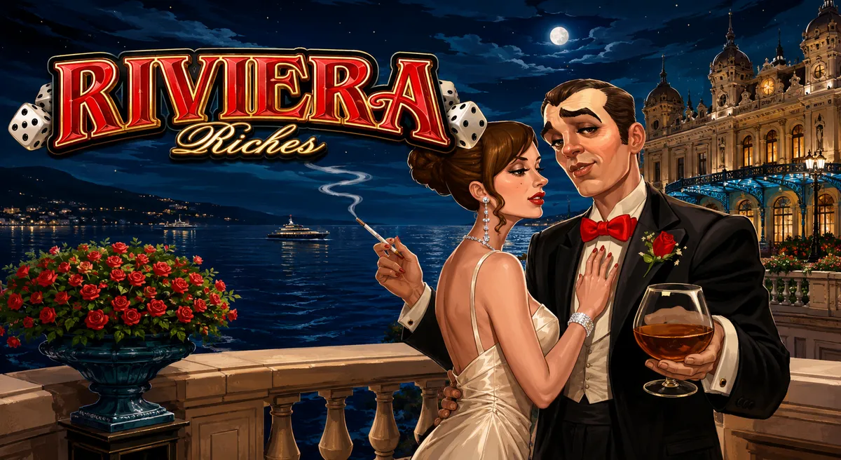 Riviera Riches สล็อต Microgaming ธีมริเวียร่ากับคู่รักในงานราตรี