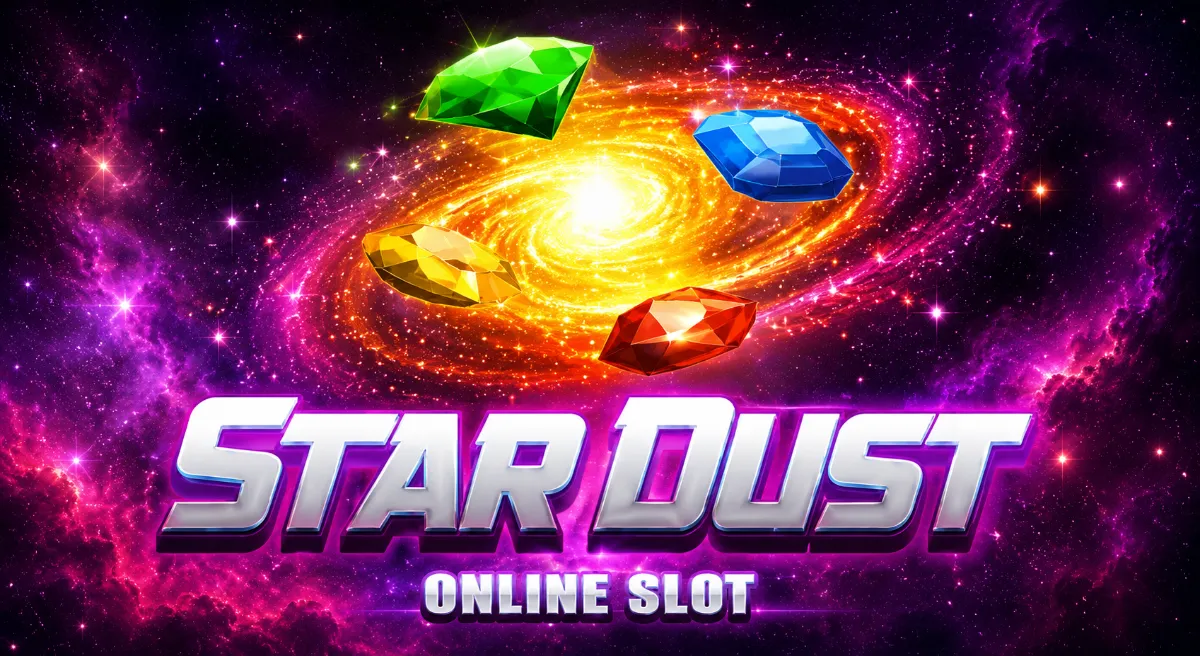 ภาพปกเกม Star Dust จาก Microgaming ธีมอัญมณีในกาแล็กซี