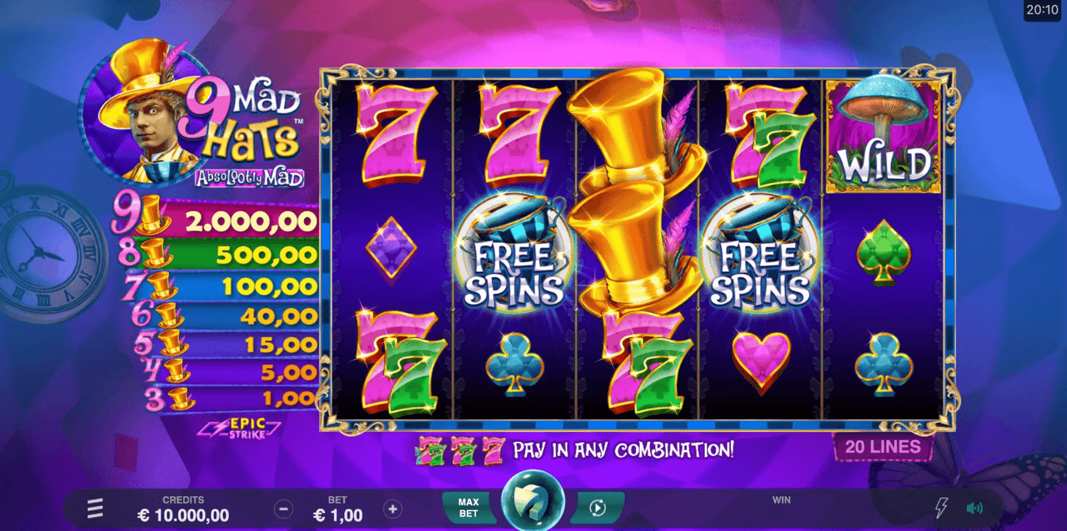 9 Mad Hats Microgaming slotxo247 เว็บตรง
