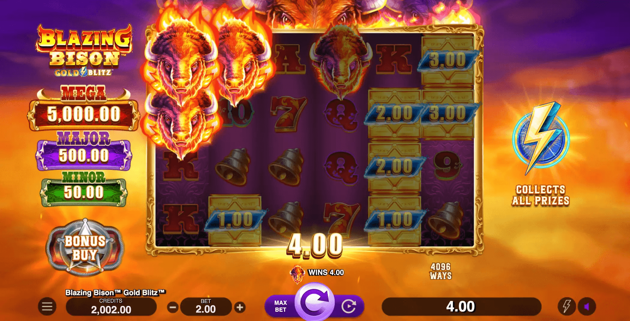 Blazing Bison Gold Blitz Microgaming slotxo247 ฝาก ถอน
