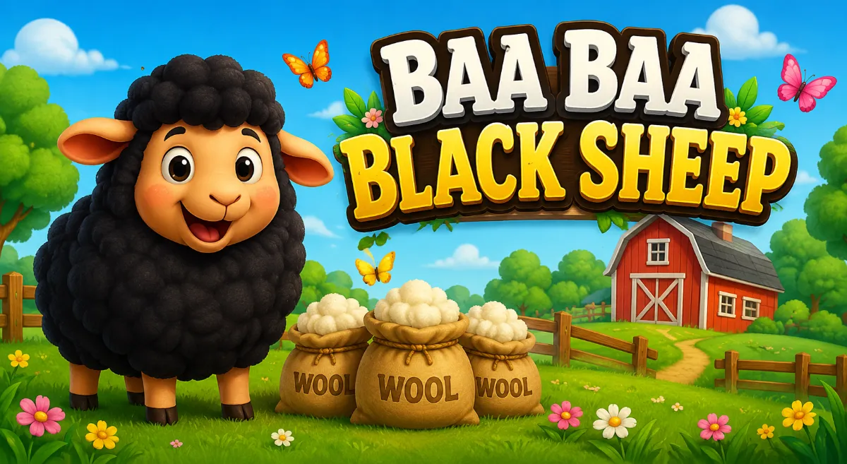 Baa Baa Black Sheep แกะดำในฟาร์ม พร้อมถุงขนแกะและฉากโรงนา