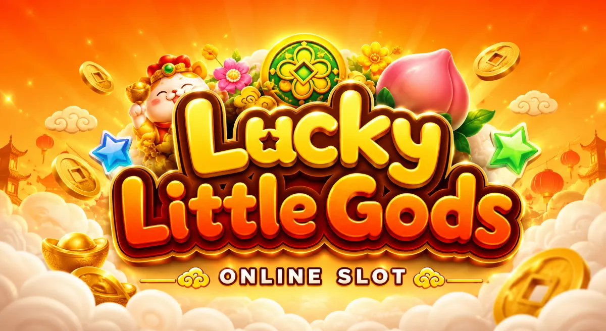 Lucky Little Gods สล็อต Microgaming ธีมเทพนำโชคและเหรียญทอง