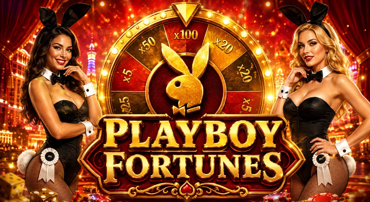 Playboy Fortunes สล็อต Microgaming วงล้อรางวัลธีมคาสิโนสีแดงทอง
