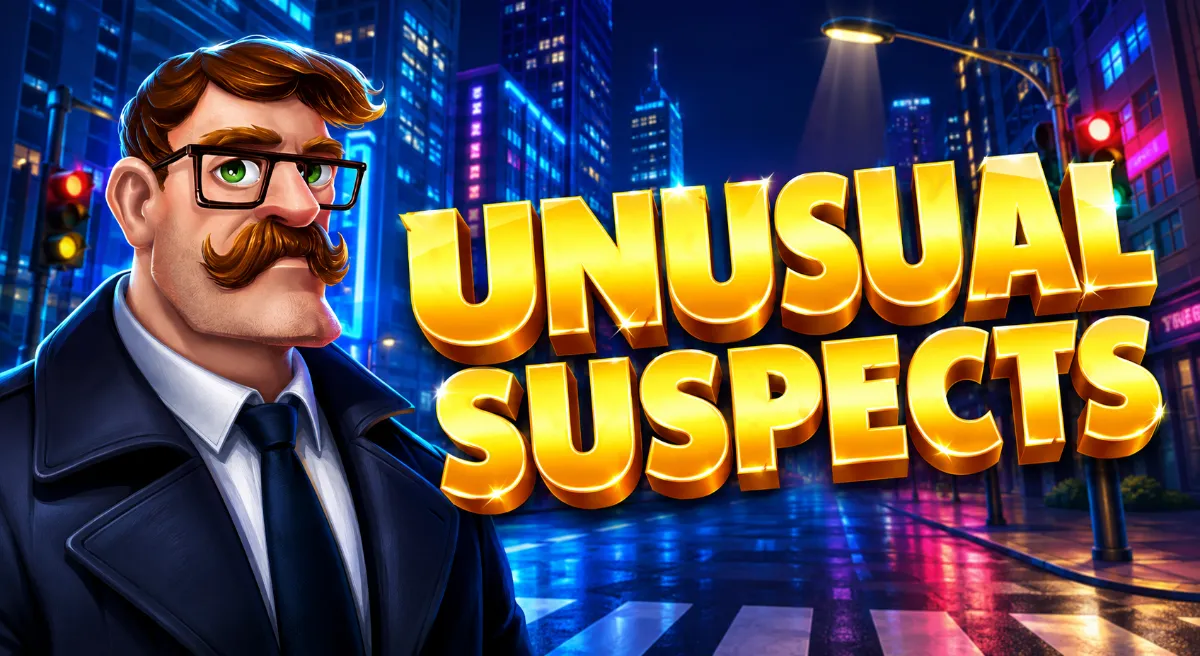 Unusual Suspects สล็อตธีมนักสืบ ฉากเมืองกลางคืน