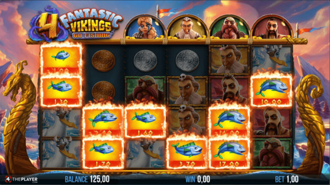 4 Fantastic Vikings Go Fishing สล็อตค่ายเกม Yggdrasil Game ส่งตรงจาก SLOTXO247
