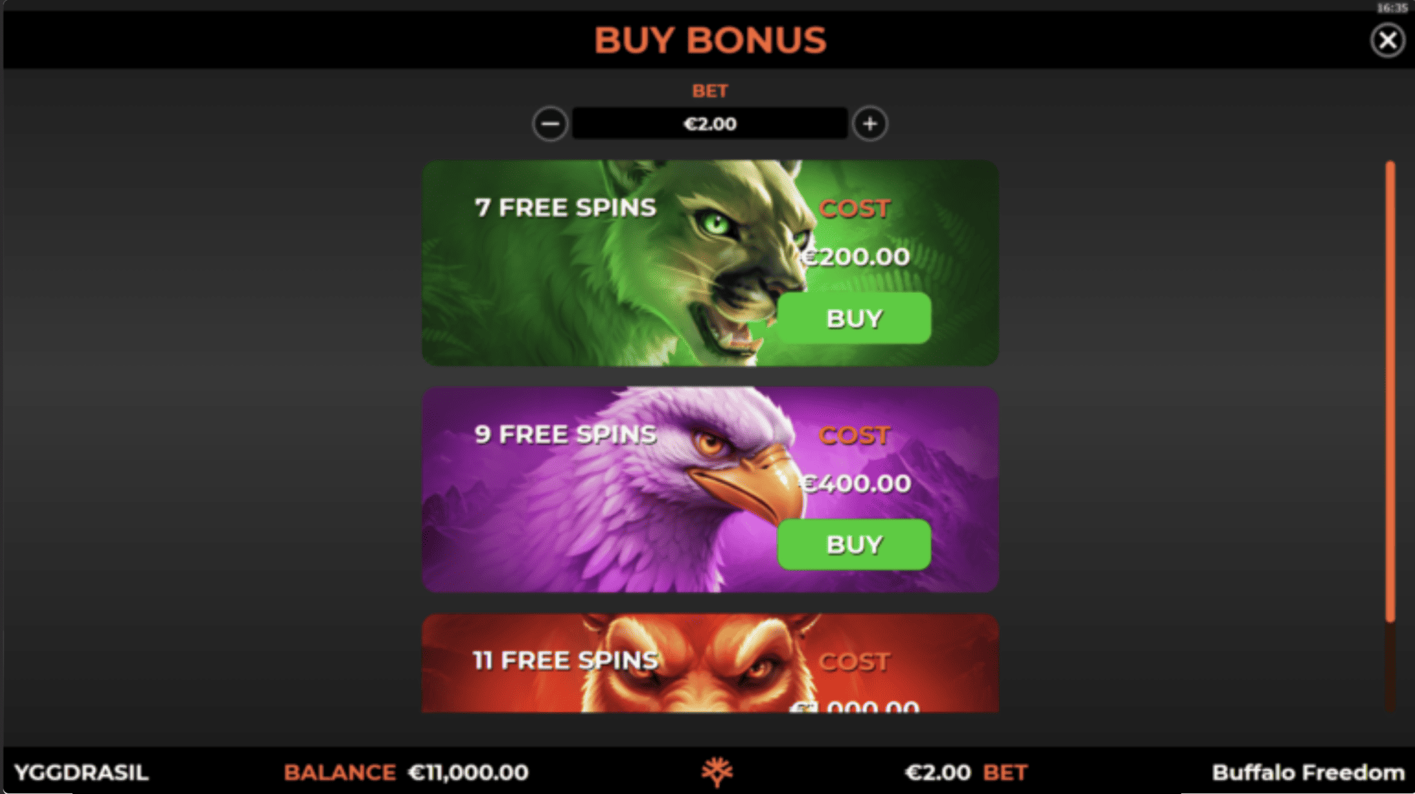 Buffalo Freedom DoubleMax สล็อตค่ายเกม Yggdrasil Game ส่งตรงจาก SLOTXO247