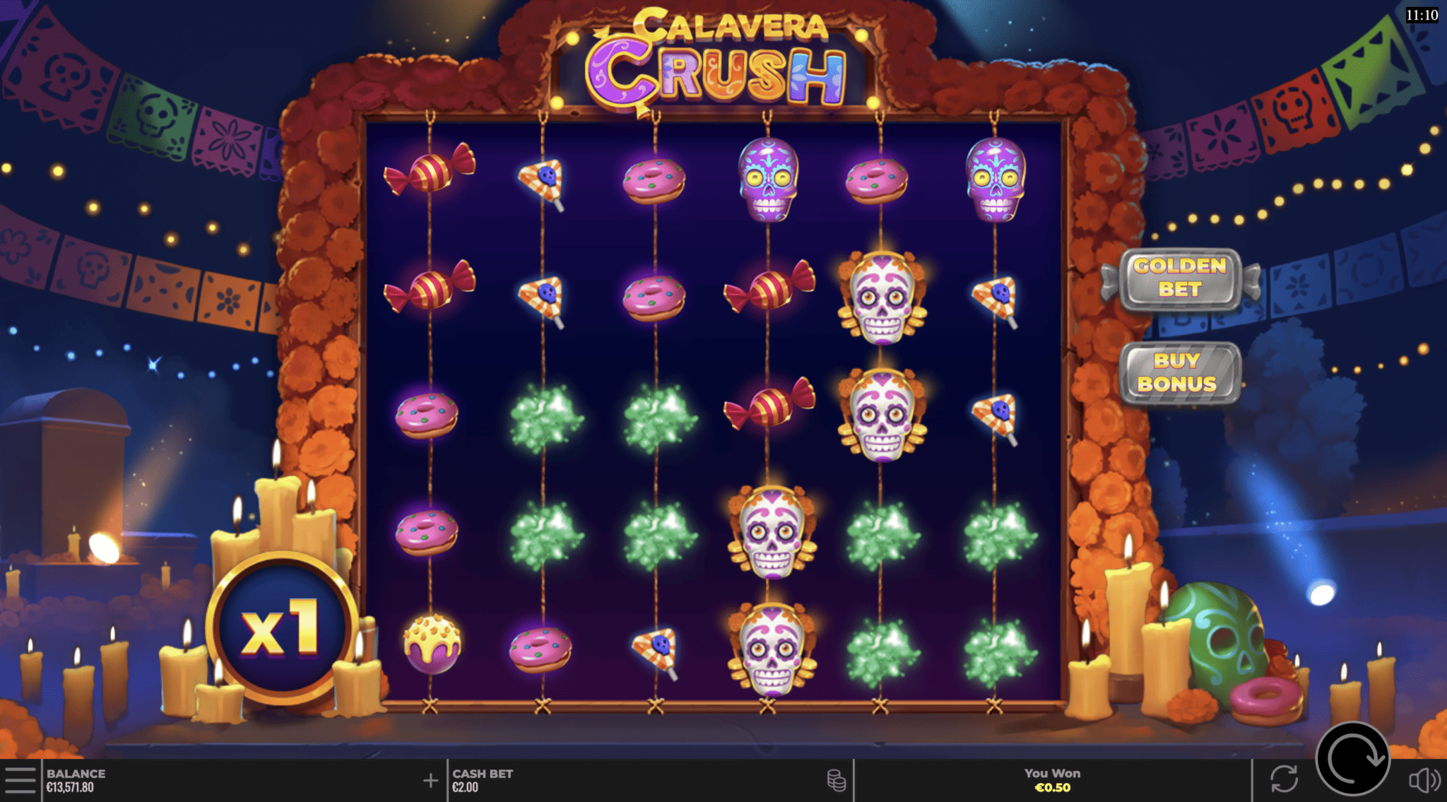 Calavera Crush สล็อตค่ายเกม Yggdrasil SLOT ทางเข้า SLOTXO ฟรีเครดิต