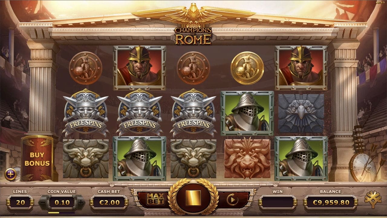 Champions of Rome สล็อตค่ายเกม Yggdrasil Game ส่งตรงจาก SLOTXO247