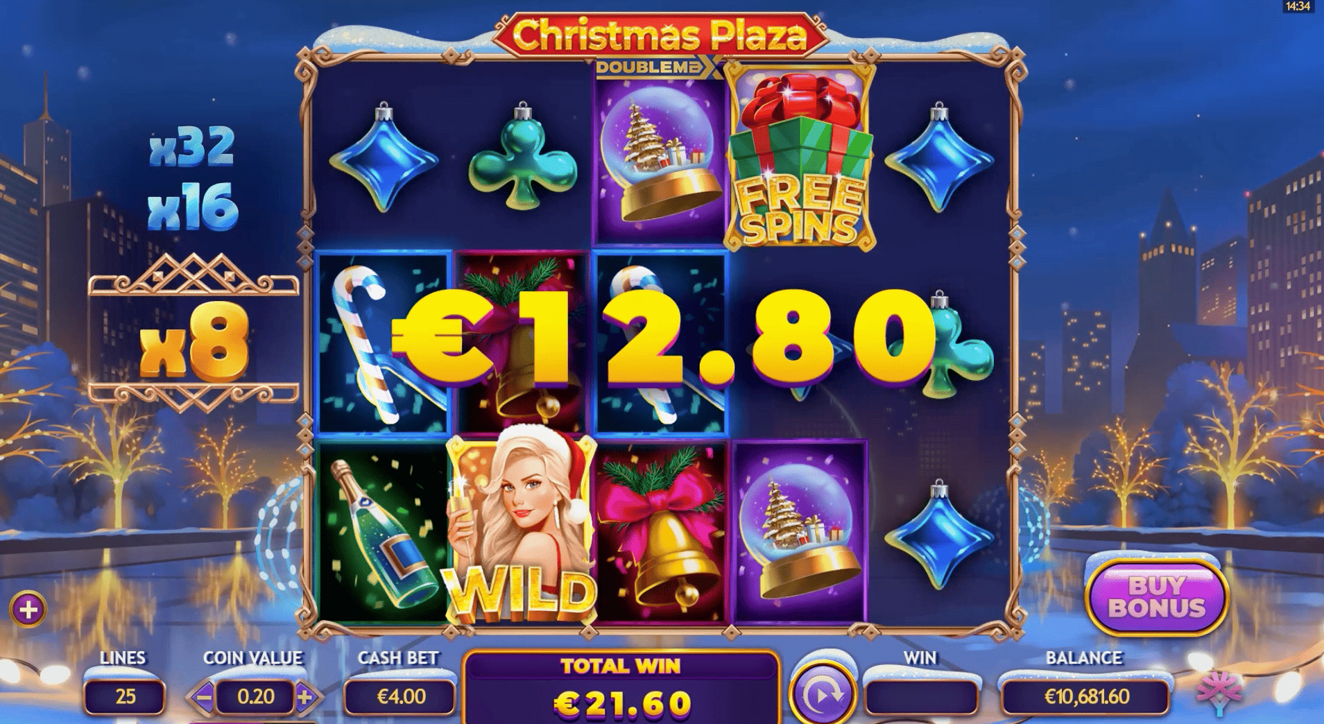 Christmas Plaza DoubleMax สล็อตค่ายเกม Yggdrasil Game ส่งตรงจาก SLOTXO247