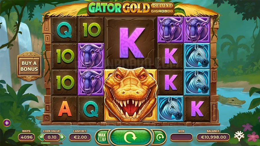 Gator Gold Deluxe GigaBlox สล็อตค่ายเกม Yggdrasil SLOT ทางเข้า SLOTXO ฟรีเครดิต