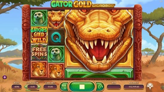 Gator Gold GigaBlox สล็อตค่ายเกม Yggdrasil SLOT ทางเข้า SLOTXO ฟรีเครดิต