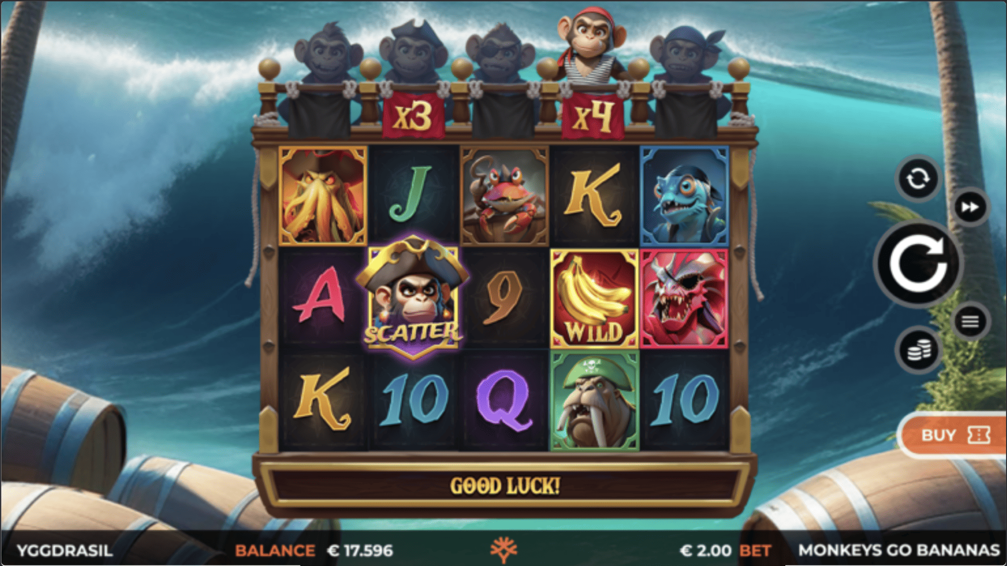 Monkeys Go Bananas MultiMax สล็อตค่ายเกม Yggdrasil SLOT ทางเข้า SLOTXO ฟรีเครดิต