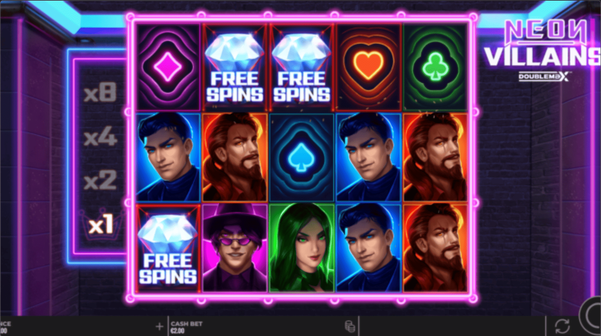Neon Villains DoubleMax สล็อตค่ายเกม Yggdrasil Game สล็อตแตกง่าย SLOTXO247