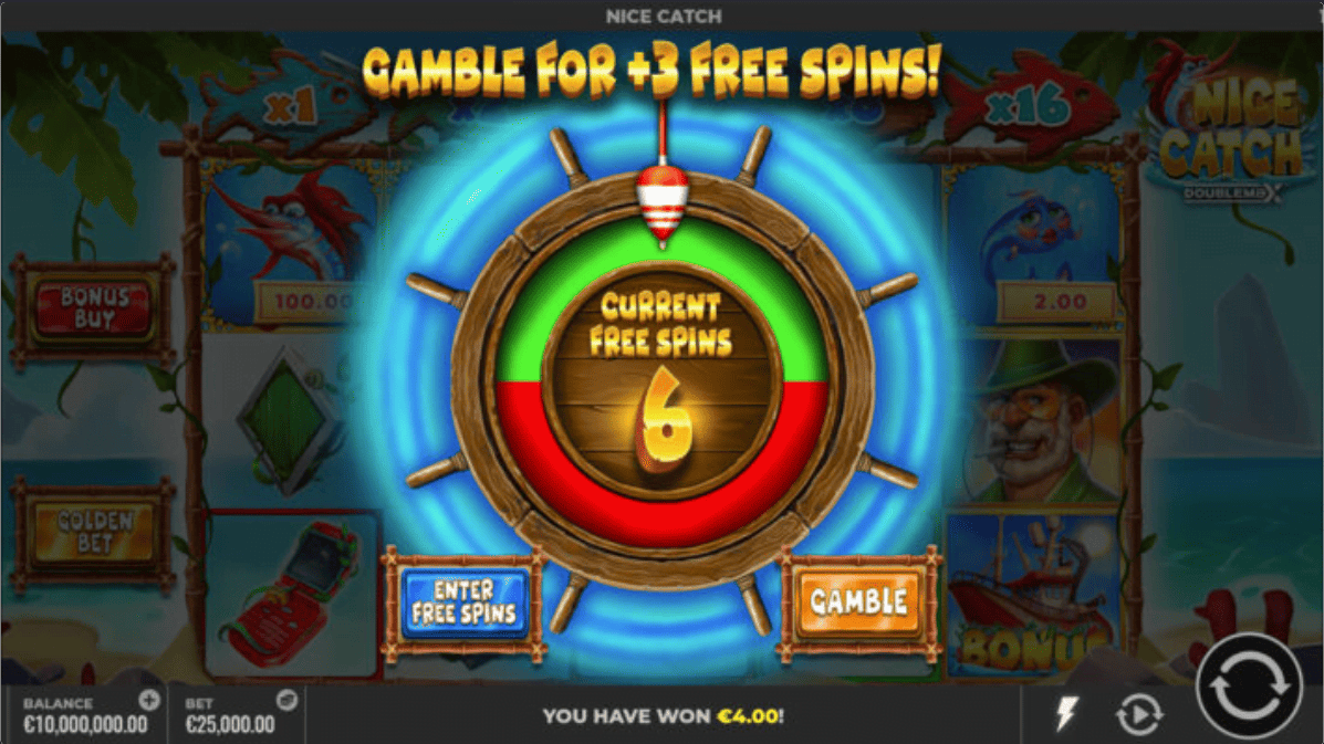 Nice Catch DoubleMax สล็อตค่ายเกม Yggdrasil Game สล็อตแตกง่าย SLOTXO247