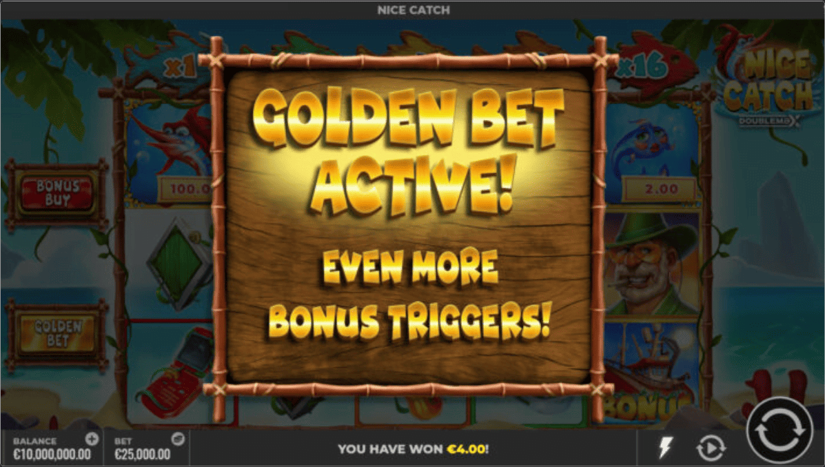 Nice Catch DoubleMax สล็อตค่ายเกม Yggdrasil SLOT ทางเข้า SLOTXO ฟรีเครดิต
