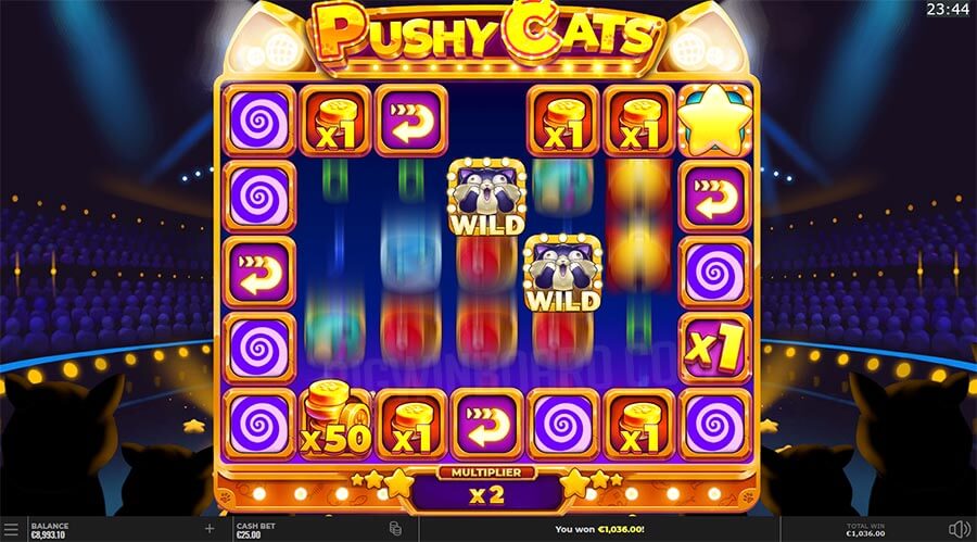 Pushy Cats สล็อตค่ายเกม Yggdrasil Game