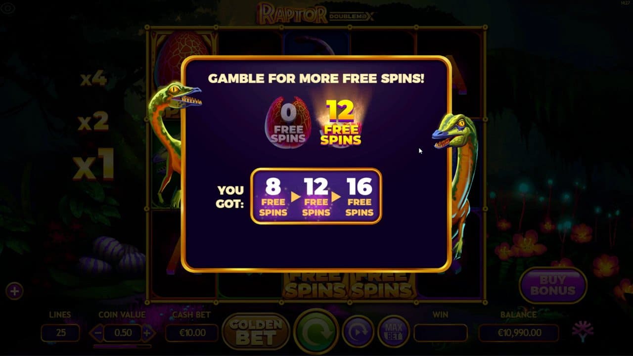 Raptor DoubleMax สล็อตค่ายเกม Yggdrasil SLOT ทางเข้า SLOTXO ฟรีเครดิต