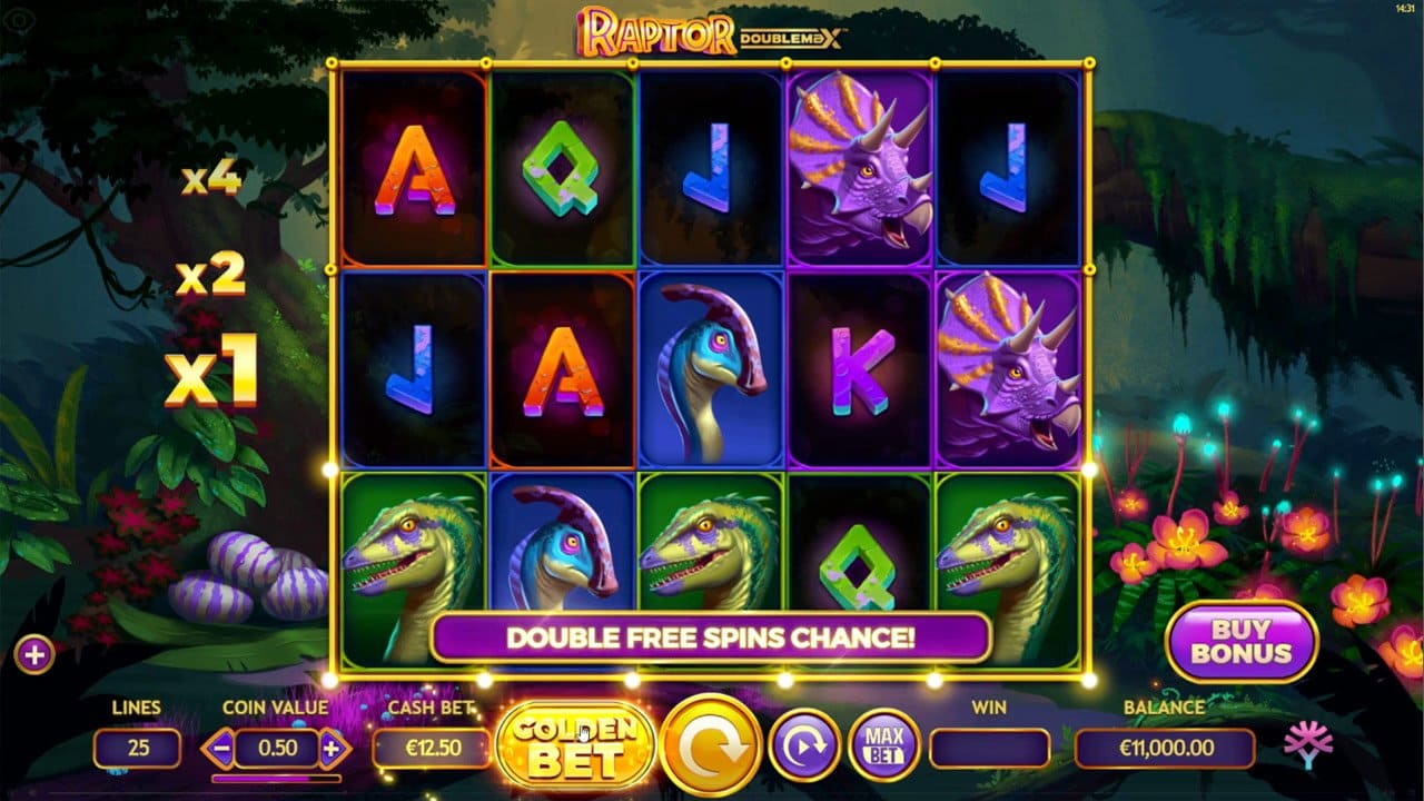 Raptor DoubleMax สล็อตค่ายเกม Yggdrasil SLOT ทางเข้า SLOTXO ฟรีเครดิต