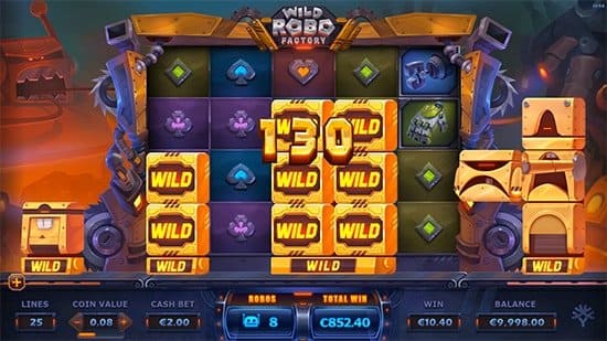 Wild Robo Factory สล็อตค่ายเกม Yggdrasil Game